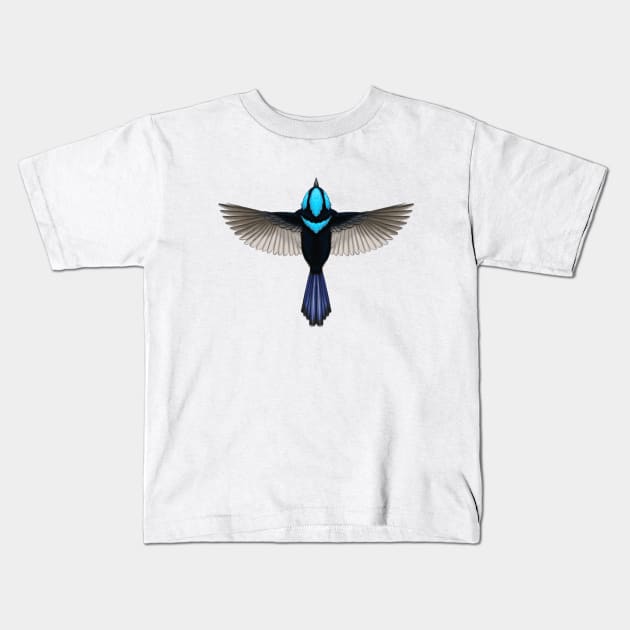 Superb Fairy-wren Kids T-Shirt by 48Tuesdays